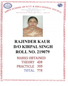219079 RAJINDER KAUR