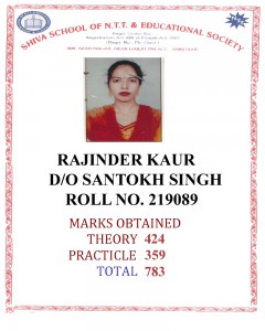 219089 RAJINDER KAUR